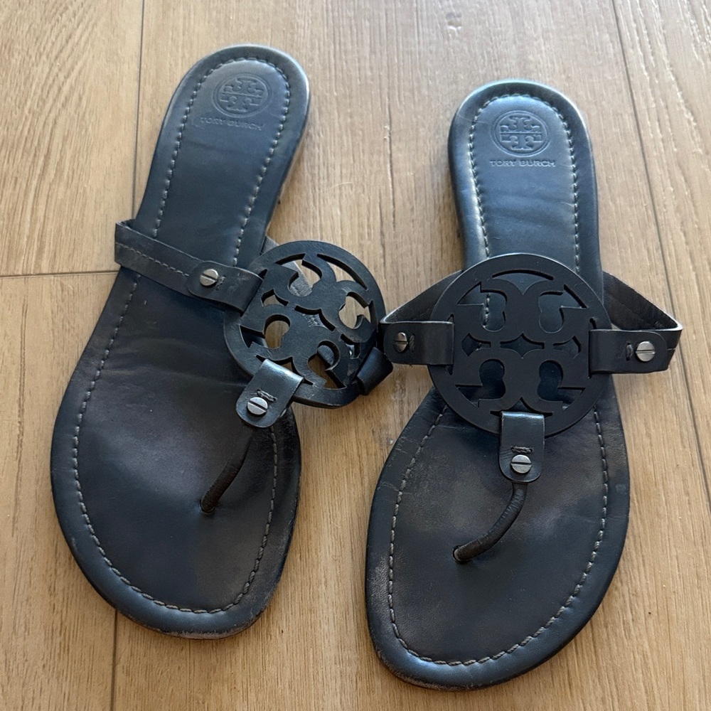 Tory Burch Dark Leather Sandals